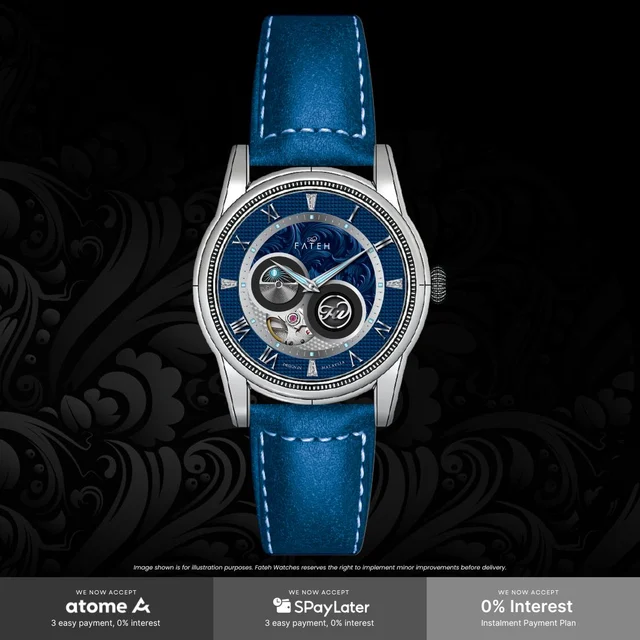 Fatehwatches Batheq Azure Blue kol saati