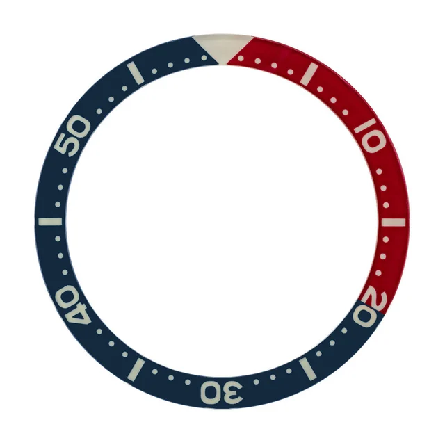 Islander Blue-Red Luminous Sapphire Bezel Insert for Seiko SKX007, SKX009, SKX011 #C29 kol
