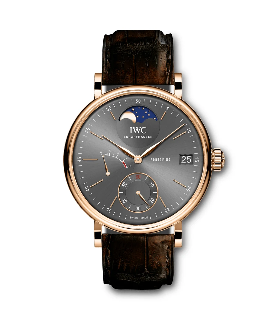 IWC IWC REF IW516403, PORTOFINO HAND-WOUND MOONPHASE 18K PINK GOLD kol saati