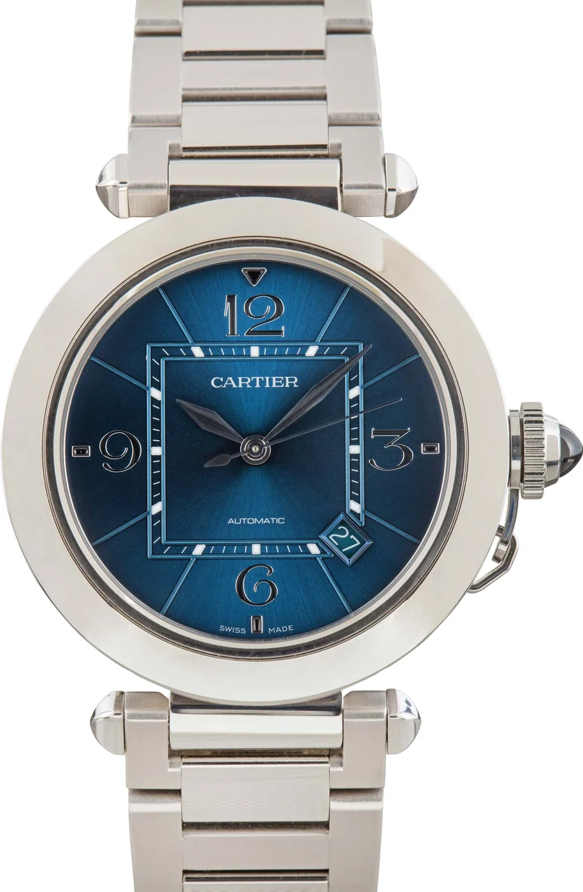 Cartier Pasha Chronograph WSPA0038 Blue Dial kol saati