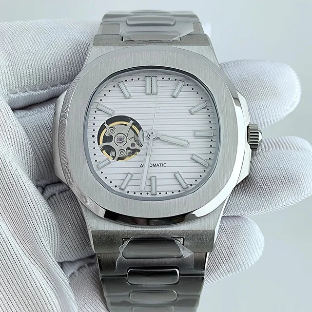 Tandorio Skeleton Nautilus Watch TD302S NH38 Custom logo 40MM Sapphire Dress watch 14:2000