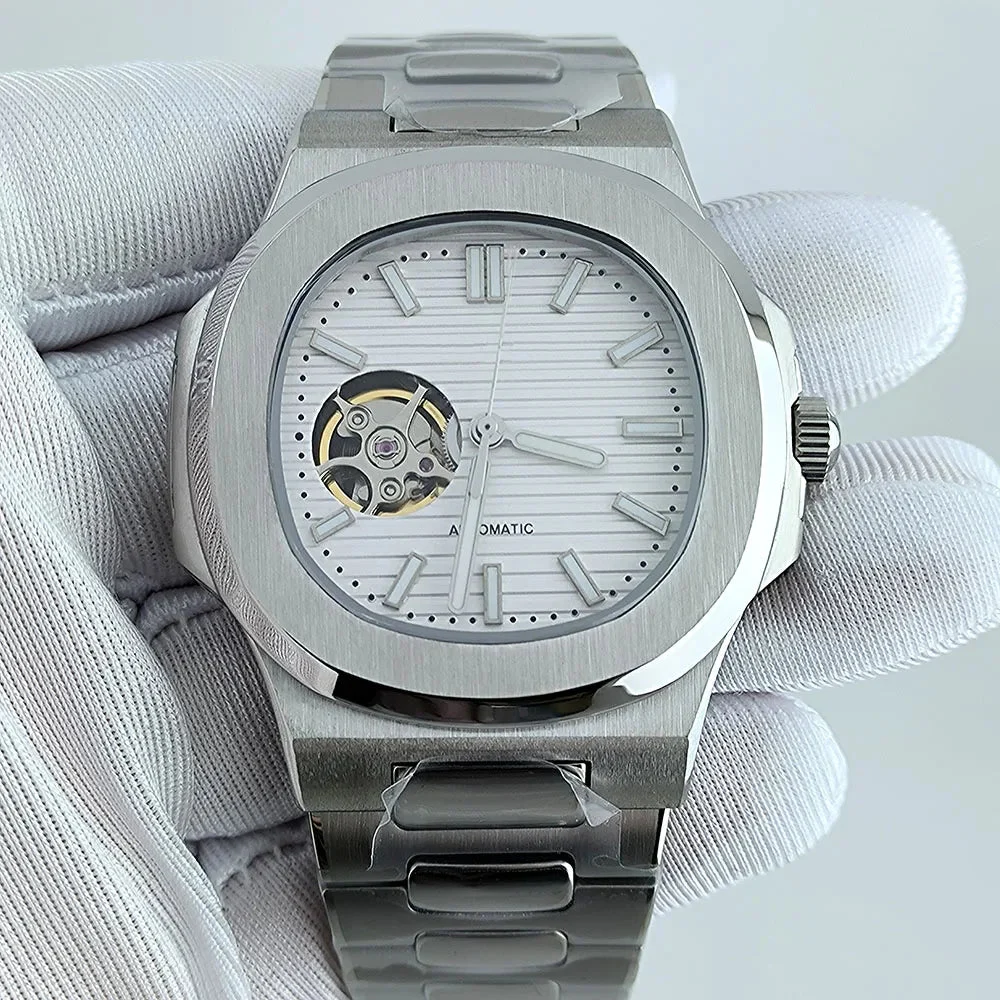 Tandorio Watches Tandorio Skeleton Nautilus Watch TD302S NH38 Custom logo 40MM Sapphire Dress watch 14:200025551#1;200000046:201720836#No logo 40 mm kol saati