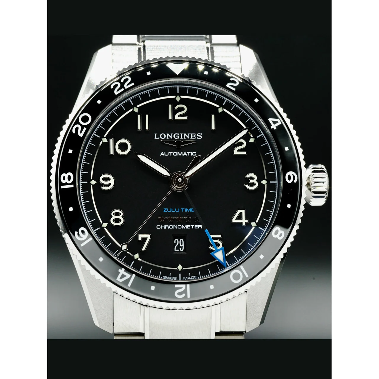 Longines Spirit Zulu Time L3.812.4.53.6 210000033682 42 mm kol saati