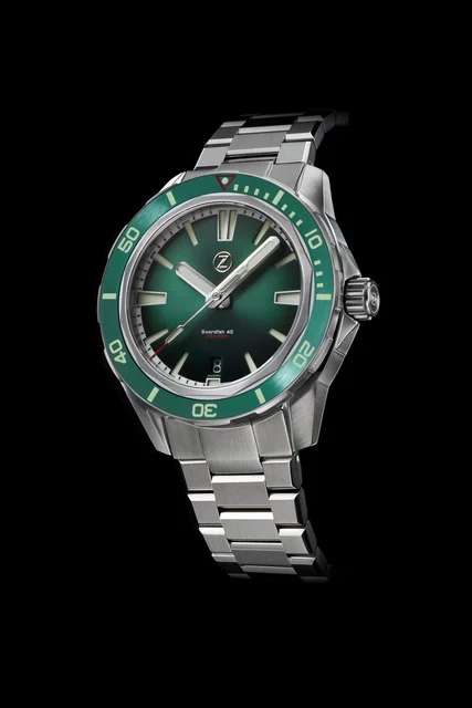 Zelos Swordfish 40mm SS Emerald Green kol saati