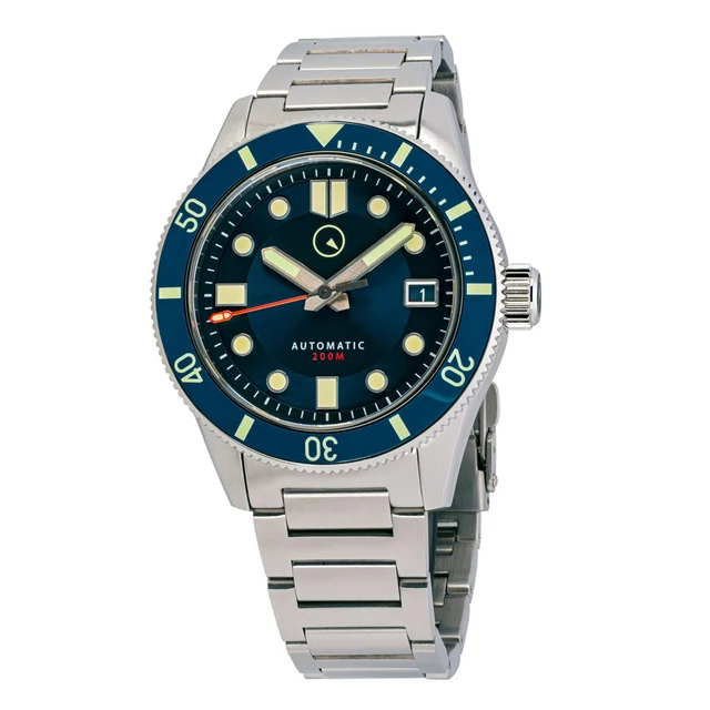 Islander Bayport 40mm Automatic Dive Watch with Blue Dial #ISL-120 kol saati