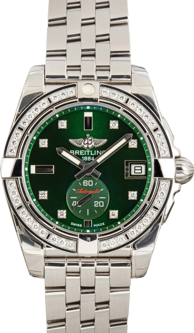 Breitling Galactic 36 Green Dial A373302A1L1A1 kol saati