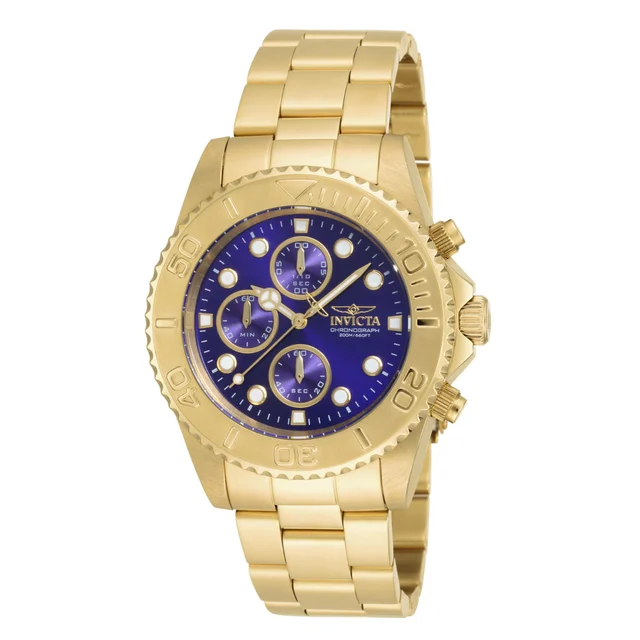 Invicta Pro Diver Watch - 43.5mm, Gold (19157) kol saati