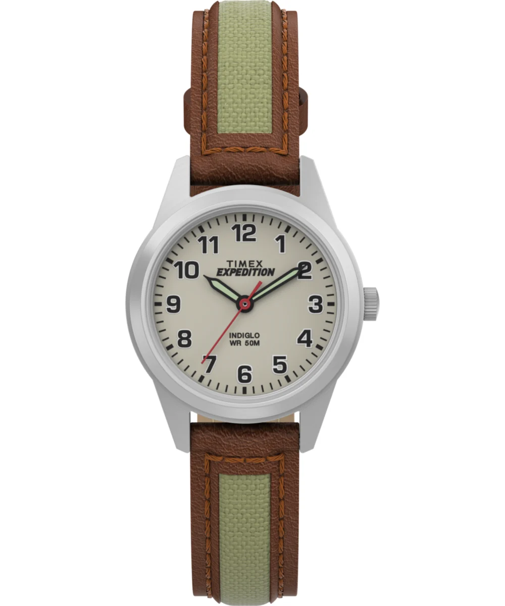 Timex Expedition Field Mini 26mm Leather Strap Watch TW4B11900JT 26 mm kol saati