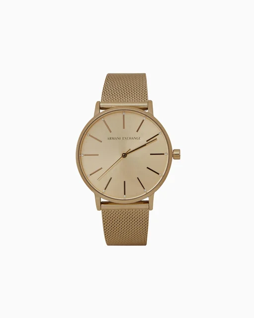 Armani Exchange Three-hand gold-tone stainless steel watch AX5536 kol saati