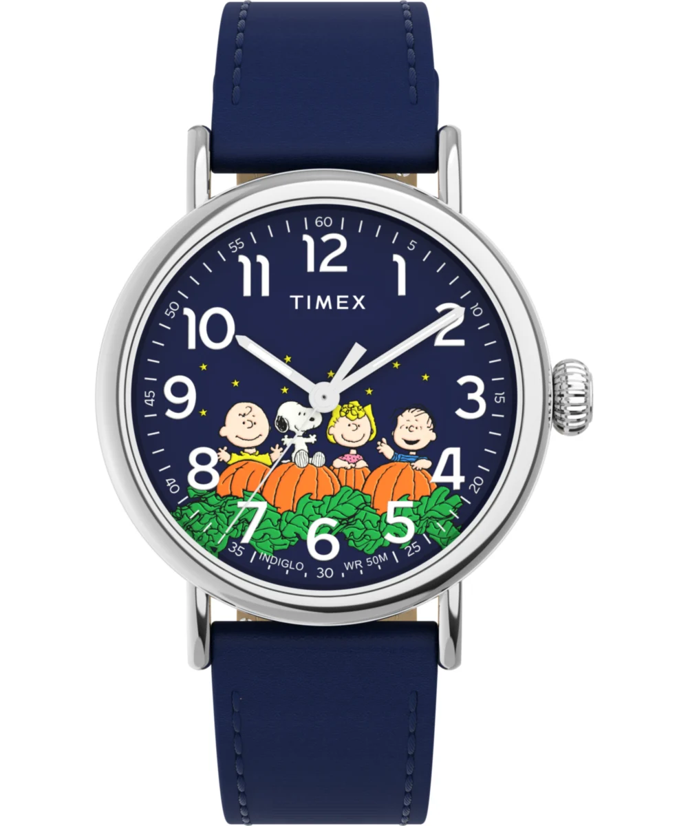 Timex Peanuts® x Standard Pumpkin Patch 40mm Leather Strap Watch TW2W72700 40 mm kol saati