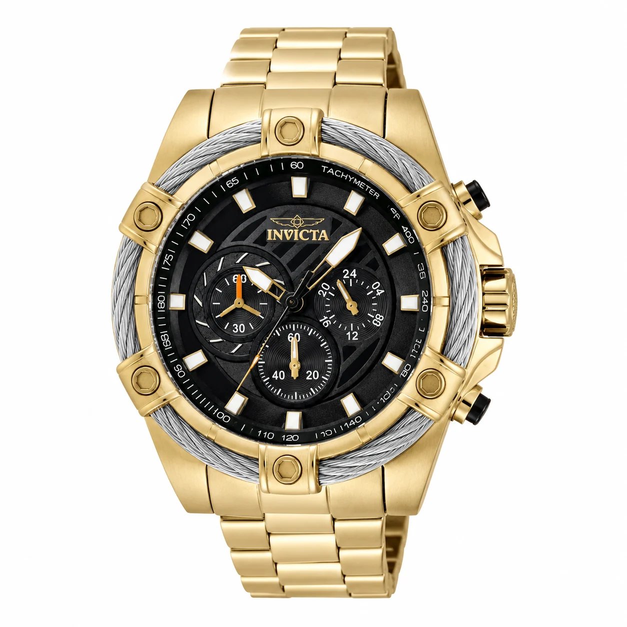 Invicta Bolt Valkir Watch - 52mm, Gold (69799) 52 mm kol saati