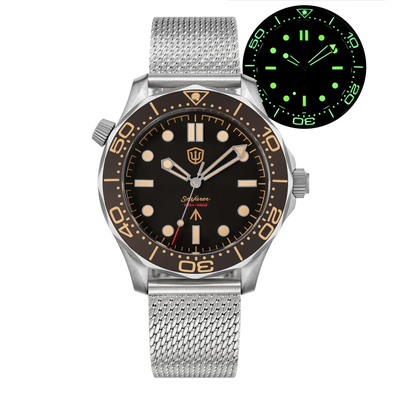 Watchdives Watchdives WD007Q-石英钛海马-复古黑无日历-VH31-尼龙 42 mm kol saati