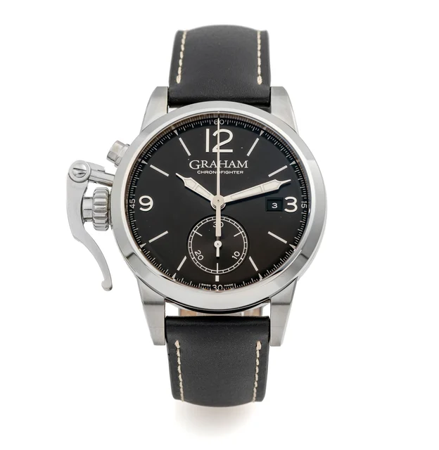 Graham Ref. AN-2CXAS, self-winding, chronograph, minute counter, date; “Chronofighter 1695