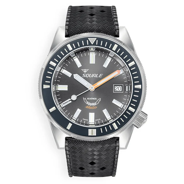 Squale Matic 600 meter Professional Swiss Automatic Dive watch with 44mm Polished Case #Ma