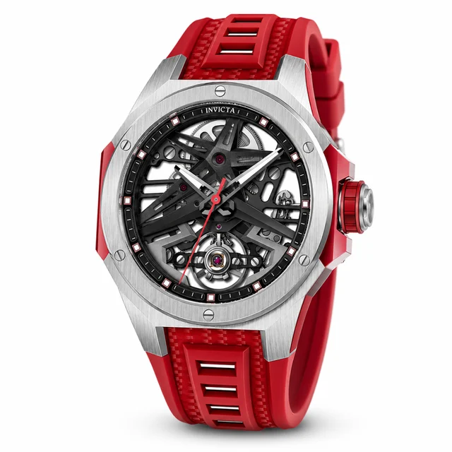 Invicta Celestial Adamastre Automatic Watch w/ Skeleton Dial - 43mm, Red (69540) kol saati