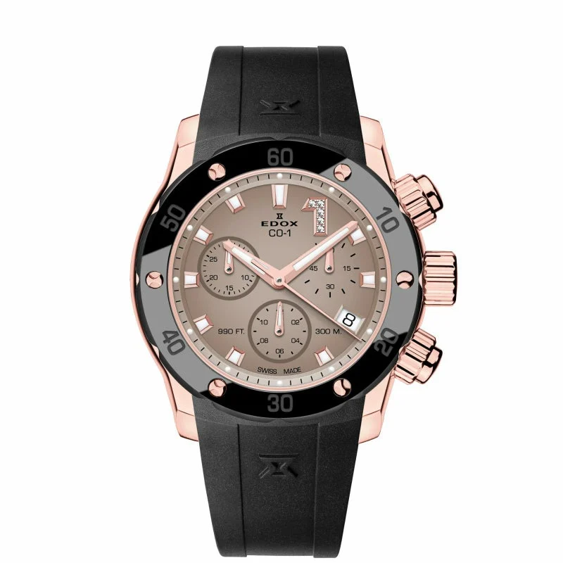 EDOX 10255-37RCA-BRDR 38 mm kol saati