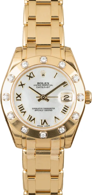 Rolex Pearlmaster 81318 Yellow Gold kol saati