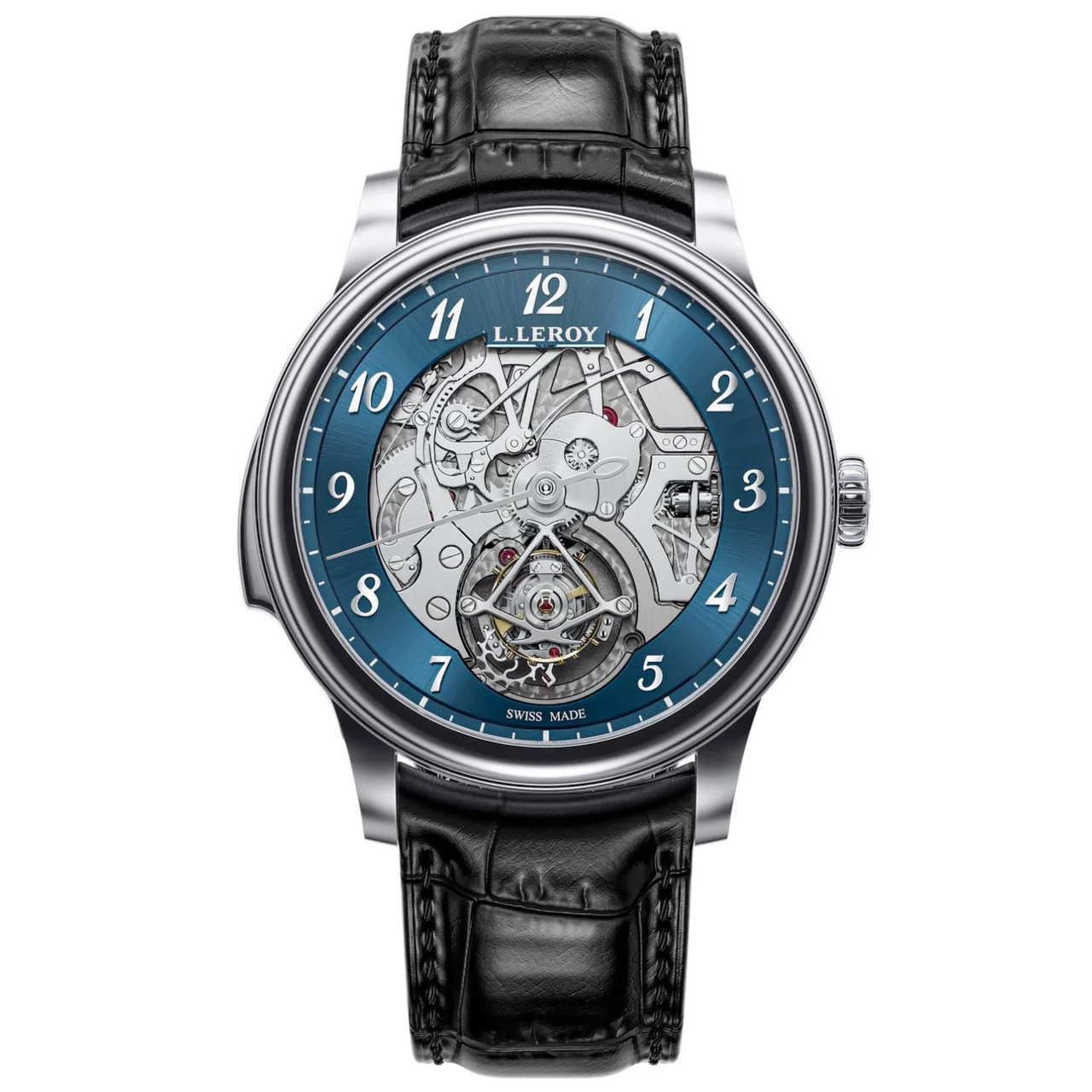 L. Leroy Osmior Bal Du Temps Platinum LL306/1 43 mm kol saati