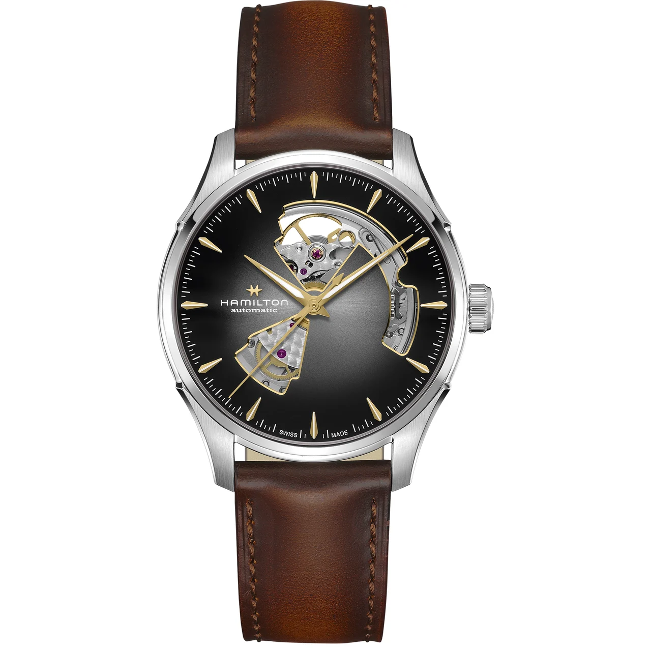 Hamilton Jazzmaster Open Heart Auto 40 mm H32675581 40 mm kol saati
