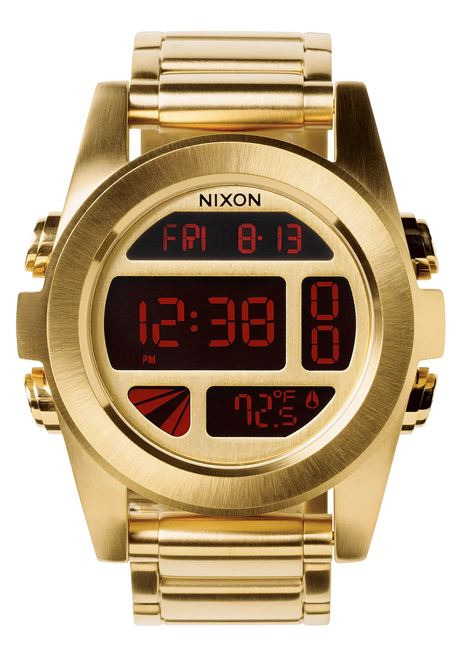 Nixon US Unit Stainless Steel - All Gold A360-502-00 kol saati