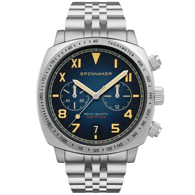 Spinnaker Hull Fumée Blue California Dial Chronograph with 42mm Case #SP-5092-33 kol saati