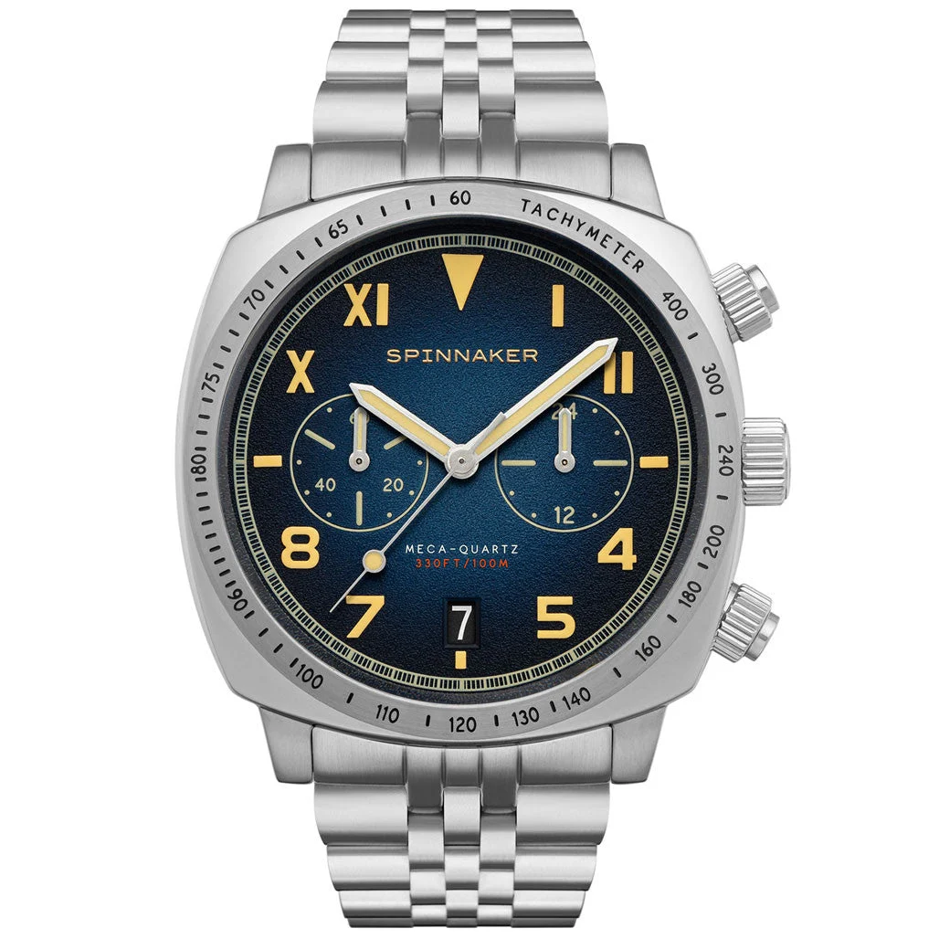 Spinnaker Hull Fumée Blue California Dial Chronograph with 42mm Case #SP-5092-33 42 mm kol saati