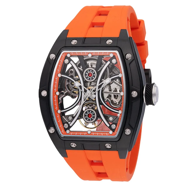 Invicta Rally Manifold Automatic Watch w/ Skeleton Dial - 44mm. Orange (49020) kol saati