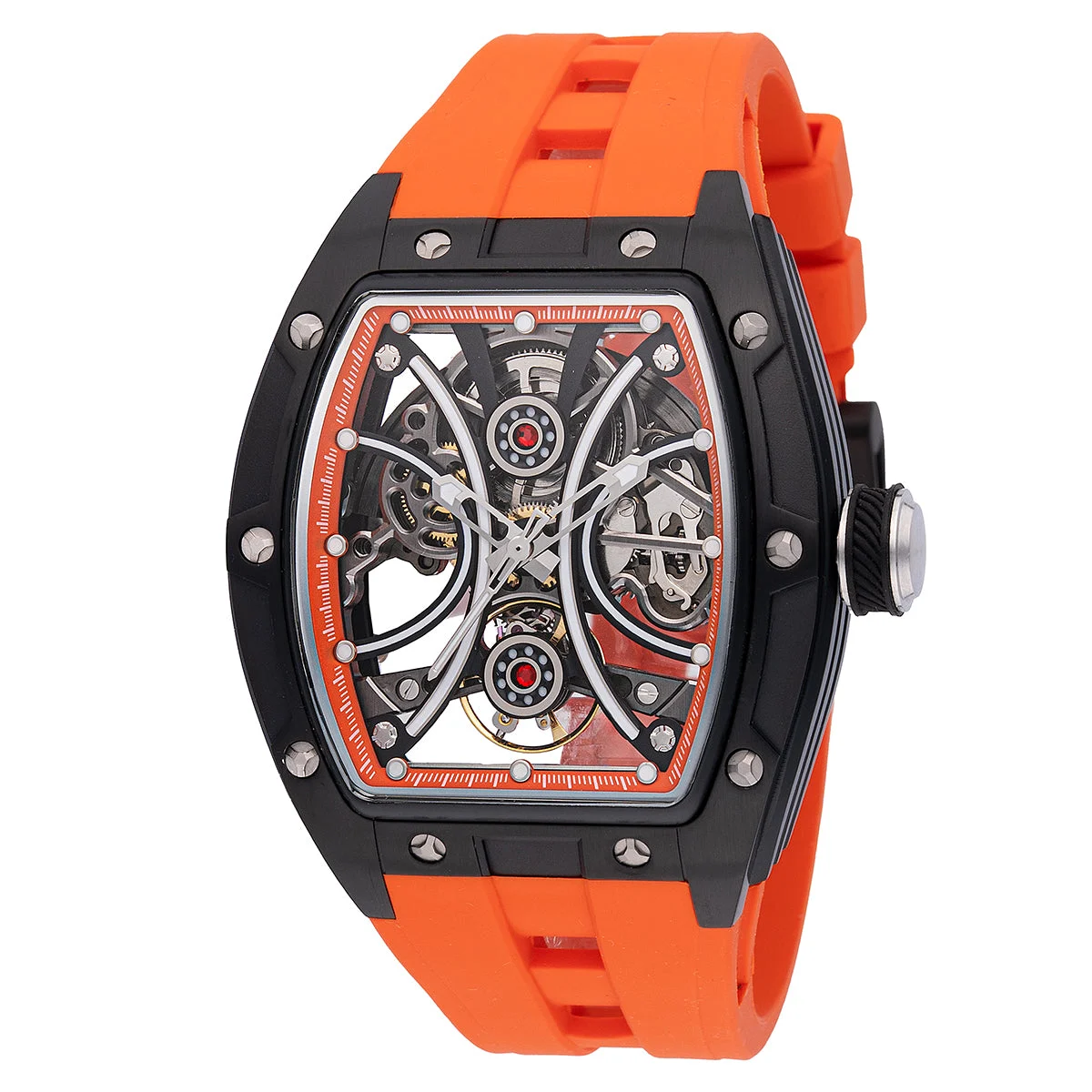 Invicta Rally Manifold Automatic Watch w/ Skeleton Dial - 44mm. Orange (49020) 44 mm kol saati