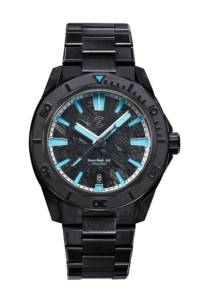 Zelos Swordfish 42mm SS DLC Meteorite 42 mm kol saati
