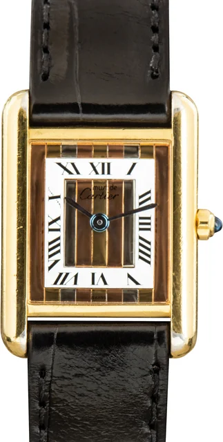 Cartier CARTIER, REF. 366001, TANK VERMIL, GOLD PLATED SILVER kol saati