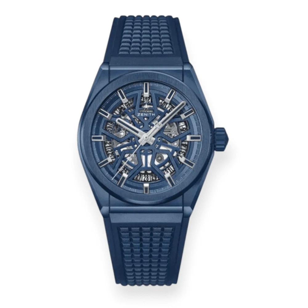 Zenith Ceramic 41mm Defy Classic Blue Skeleton 49. Pre-Owned Zenith Ceramic 41mm Defy Classic Blue Skeleton 49. 41 mm kol saati