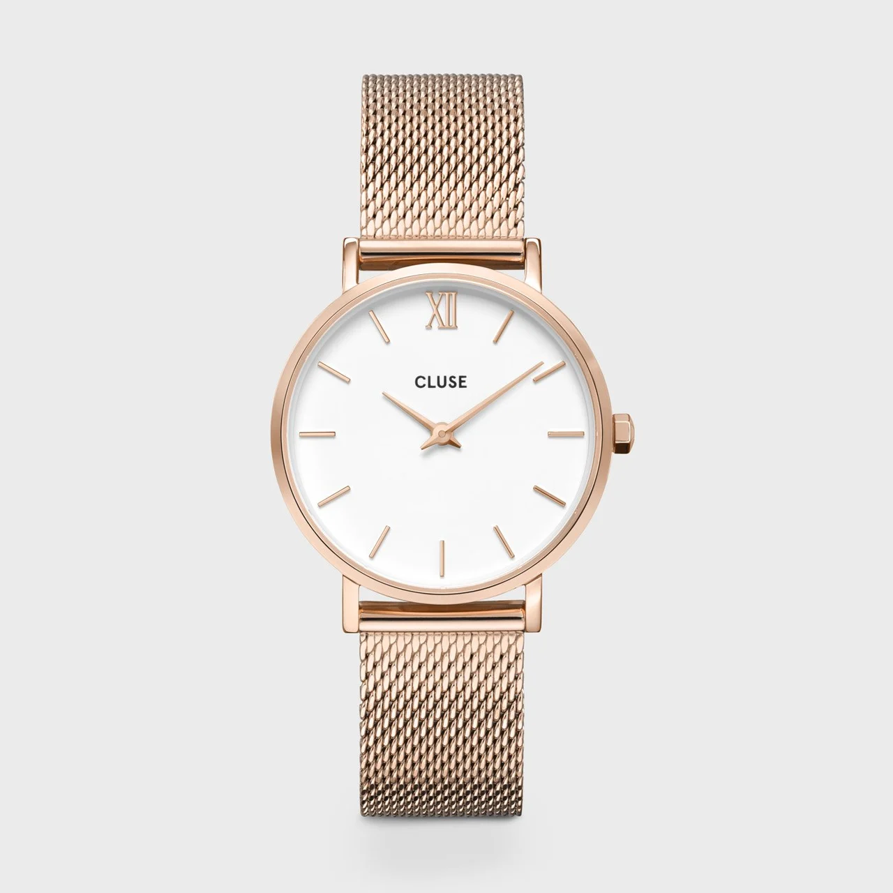 CLUSE Minuit Watch Mesh, White, Rose Gold Colour CW0101203001 33 mm kol saati