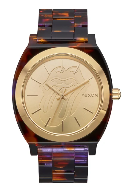 Nixon US Rolling Stones Time Teller Acetate - Multi / Gold A1359-2483-00 kol saati