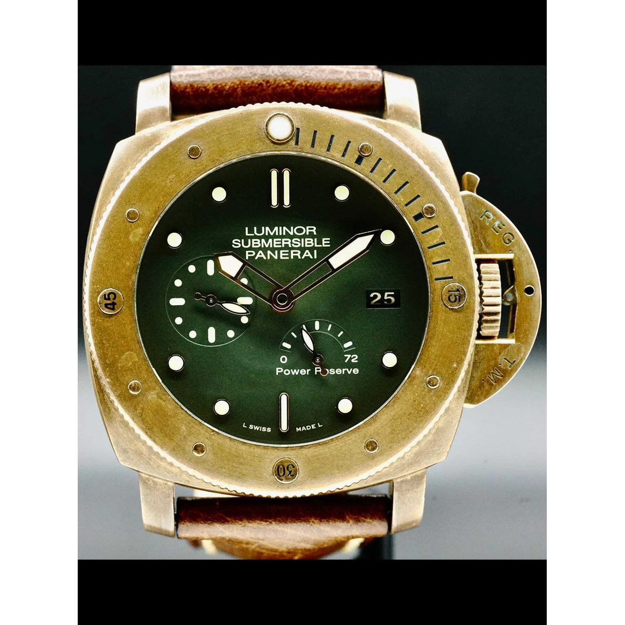 Panerai Luminor 1950 Submersible Bronze PAM00507 210000036197 47 mm kol saati