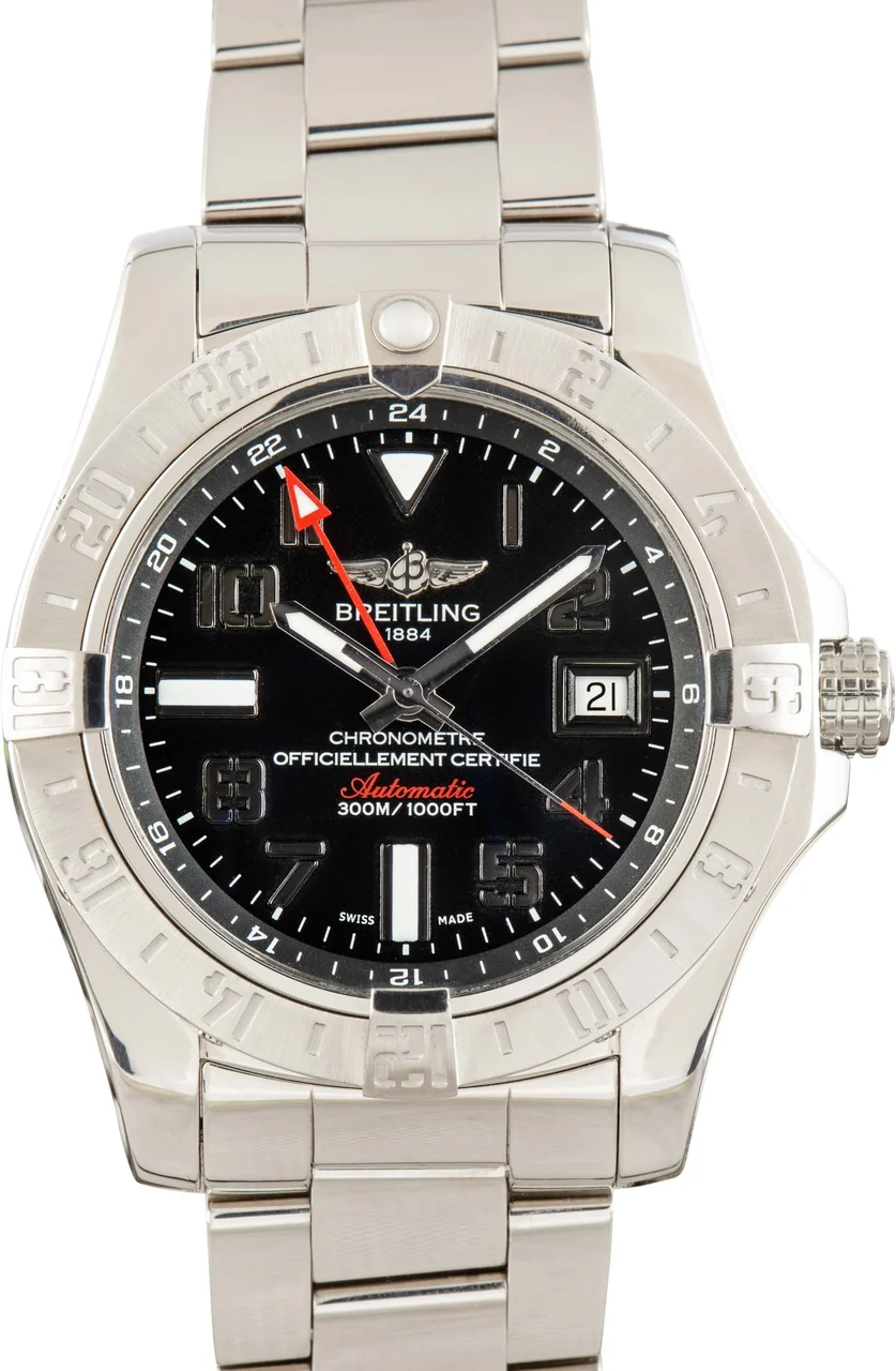 Breitling Black Dial Avenger II GMT A3239011/BC34 43 mm kol saati