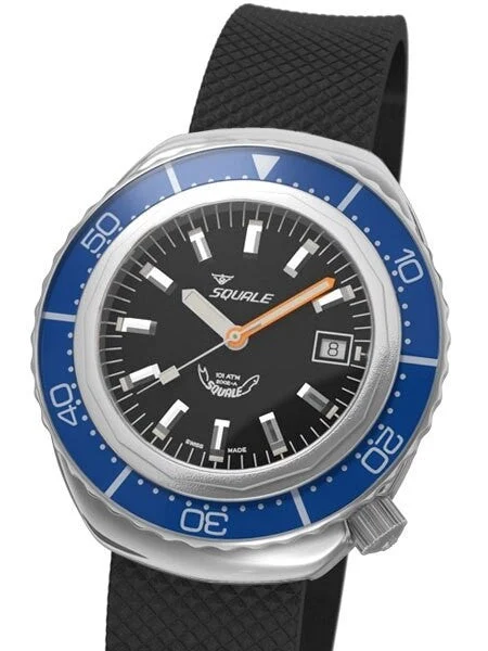 Squale Scratch and Dent - 1000 meter Professional Swiss Automatic Dive watch with Sapphire Crystal #2002BL-R SND160 kol saati