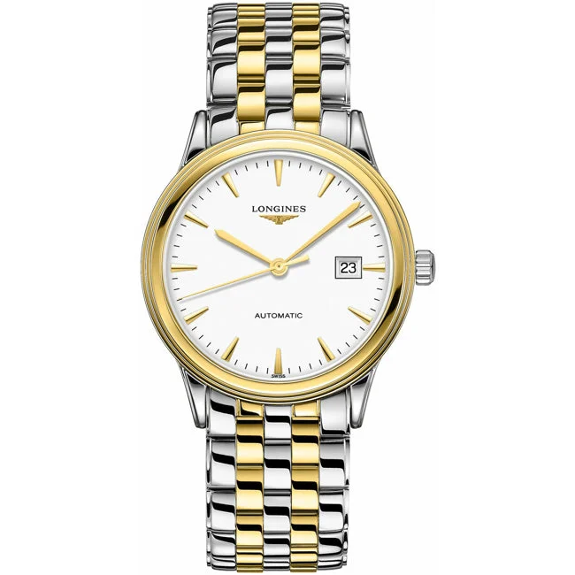 Longines Flagship 40mm white L4.984.3.22.7 40 mm kol saati