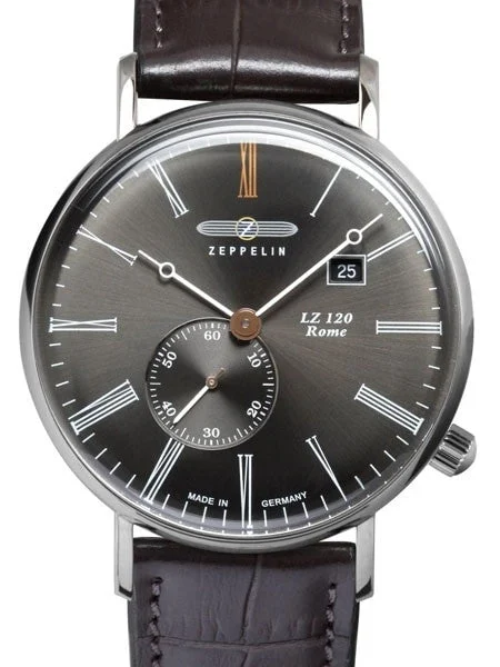 Graf Zeppelin Rome Series Swiss Quartz Dress Watch #7134-2 41 mm kol saati