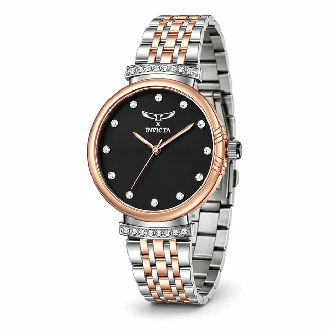Invicta Angel Watch - 34mm, Silver, Rose Gold (69955) kol saati