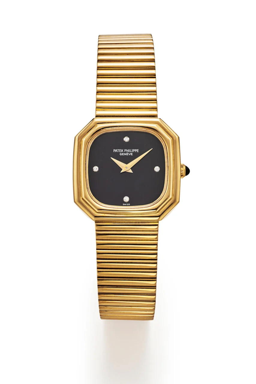 Patek Philippe PATEK PHILIPPE REF. 4432-1, DIAMOND-SET BLACK DIAL; 18K YELLOW GOLD AND DIAMONDS kol saati