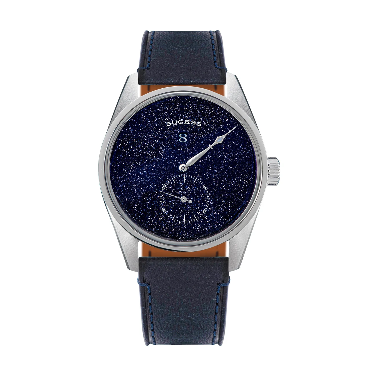 Sugess Automatic S451-2 Blue Sandstone Dial Jumping Hour One Pointe 38 mm kol saati
