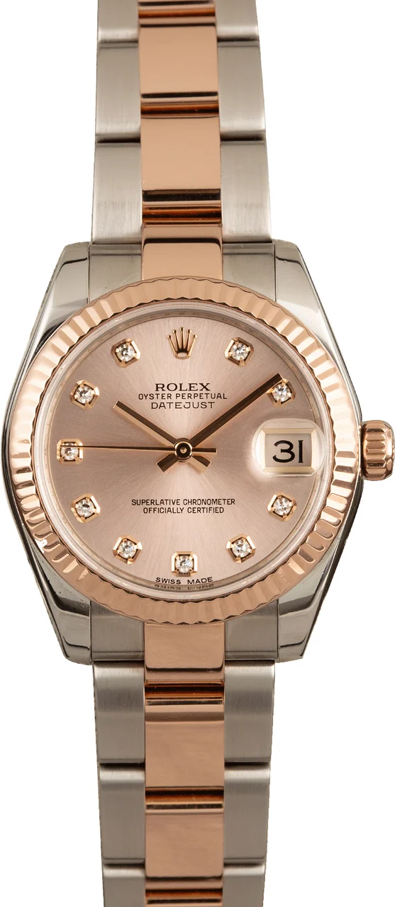 Rolex Datejust 178271 Two Tone Everose Oyster 178271PDO 31 mm kol saati