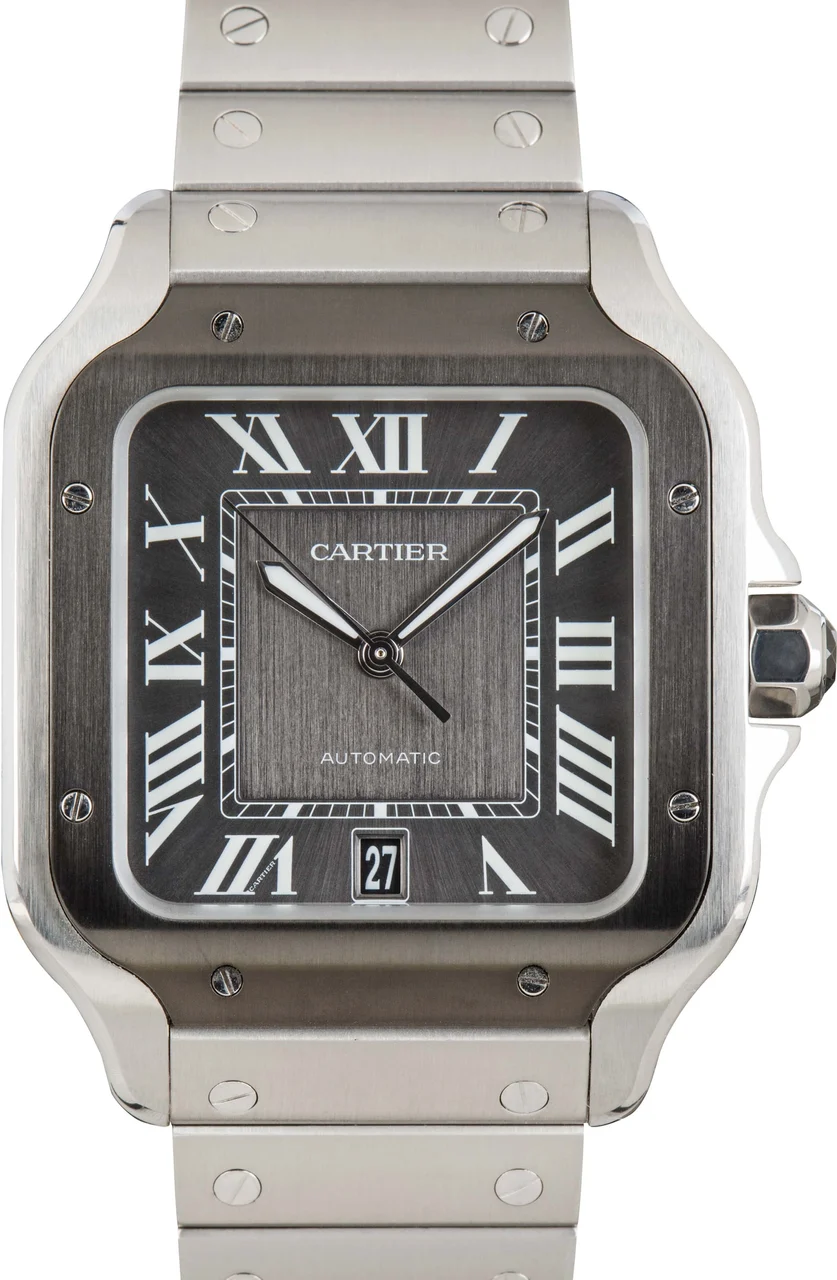 Cartier Santos De Large Model Grey Dial WSSA0037 48 mm kol saati