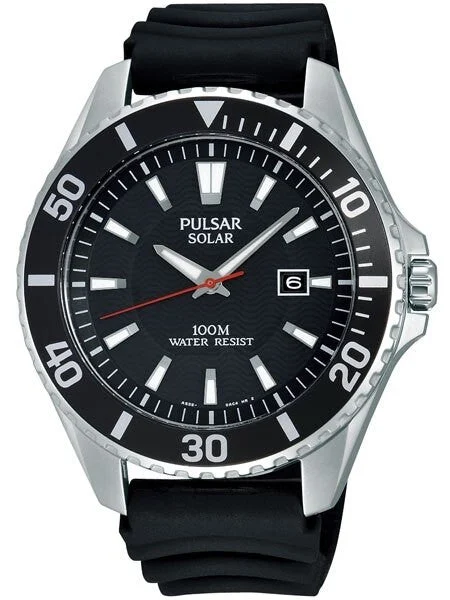 Pulsar Solar Powered Quartz Sport Watch with 44mm Case #PX3037 44 mm kol saati