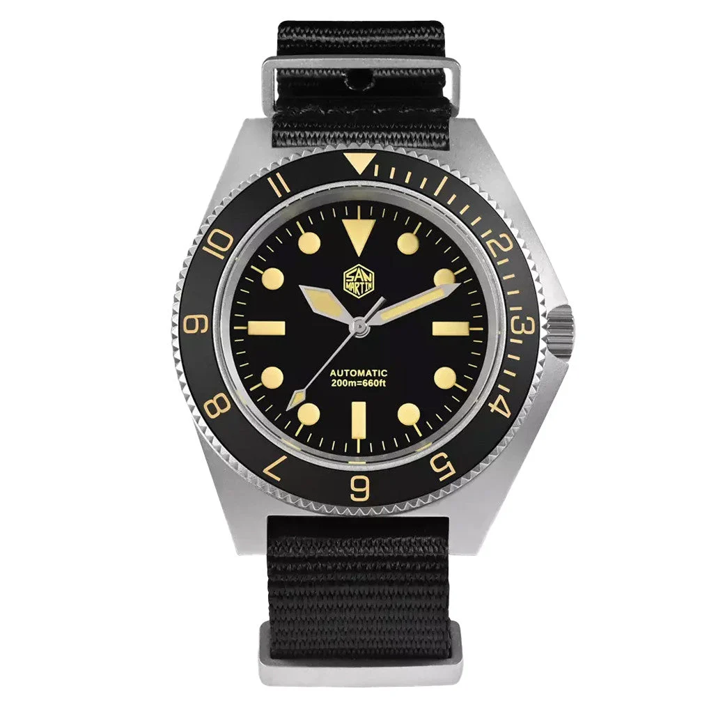San Martin Watches San Martin Automatic Dive Watch with Black Dial #SN0123-A 40 mm kol saati