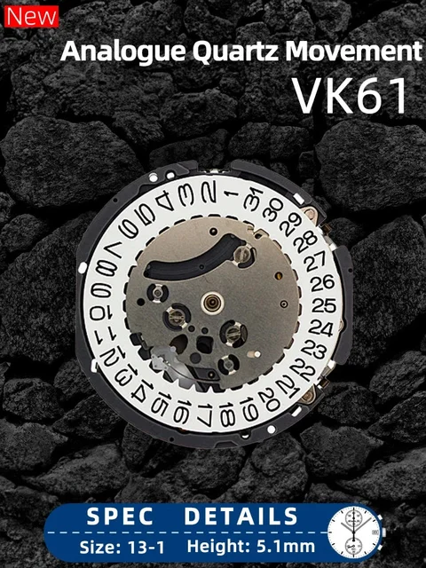 Tandorio Watches Original Japan VK61 Quartz Movement Hattori / SII VK Series Movement With