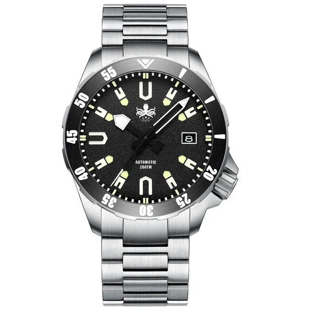 Phoibos Apollo Titanium 200-Meter Automatic Dive Watch with AR Sapphire Crystal #PY031C ko