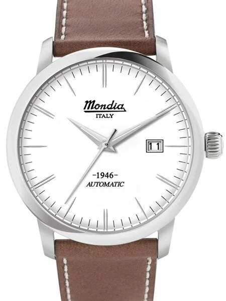 Mondia Heritage Automatic Watch with White Dial #MI773SS-01SL-CP 42 mm kol saati