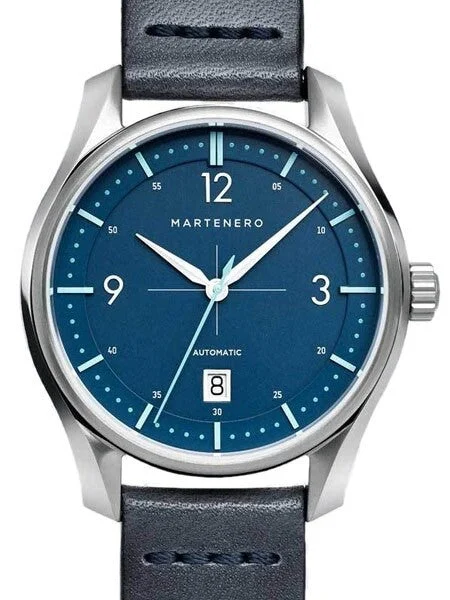 Martenero Kerrison Automatic Watch with Blue Dial, Sapphire Crystal #KER003 kol saati