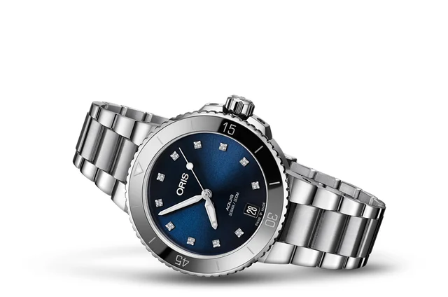 Oris Aquis Date Diamonds 01 733 7731 4195-07 8 18 05P kol saati
